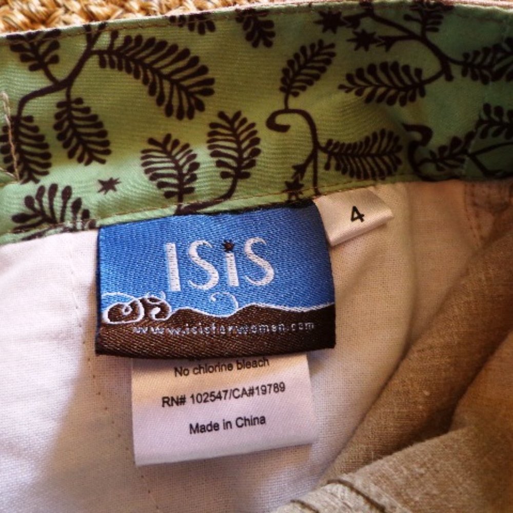 Nwt Isis Do-Be Capri Shiitake 4 Adjustable Waist - image 7